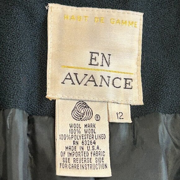 En Avance 100% Wool Blazer Size 12 Forest Green - Picture 5 of 7